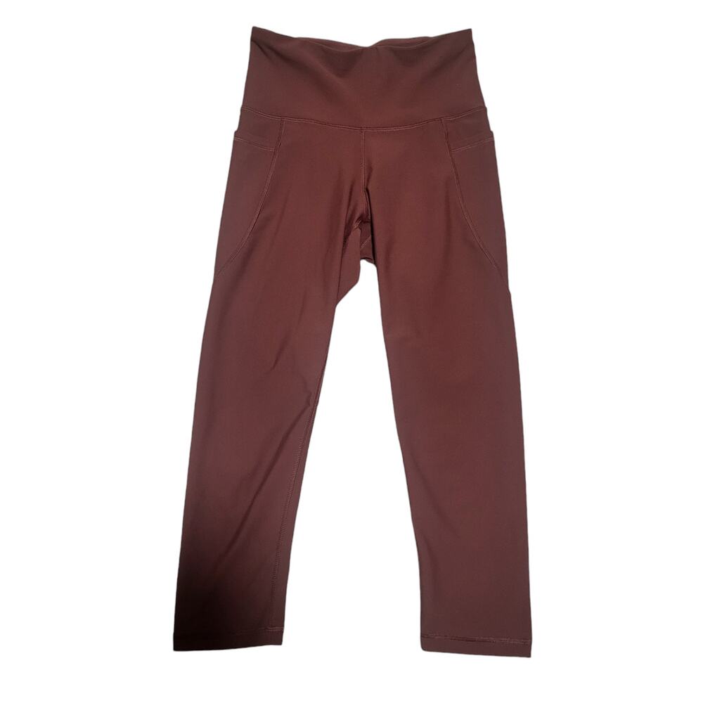 Old Navy active elevate go dry legging in reddish brown, no size tag